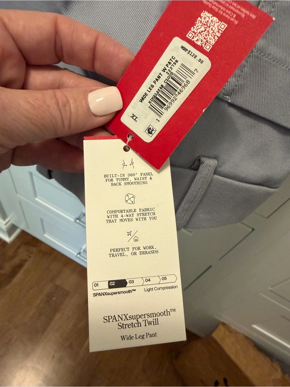 SPANX Super Smooth Women's Wide-Leg Twill Pants XL Himalayan Cloud - Picture 6 of 8